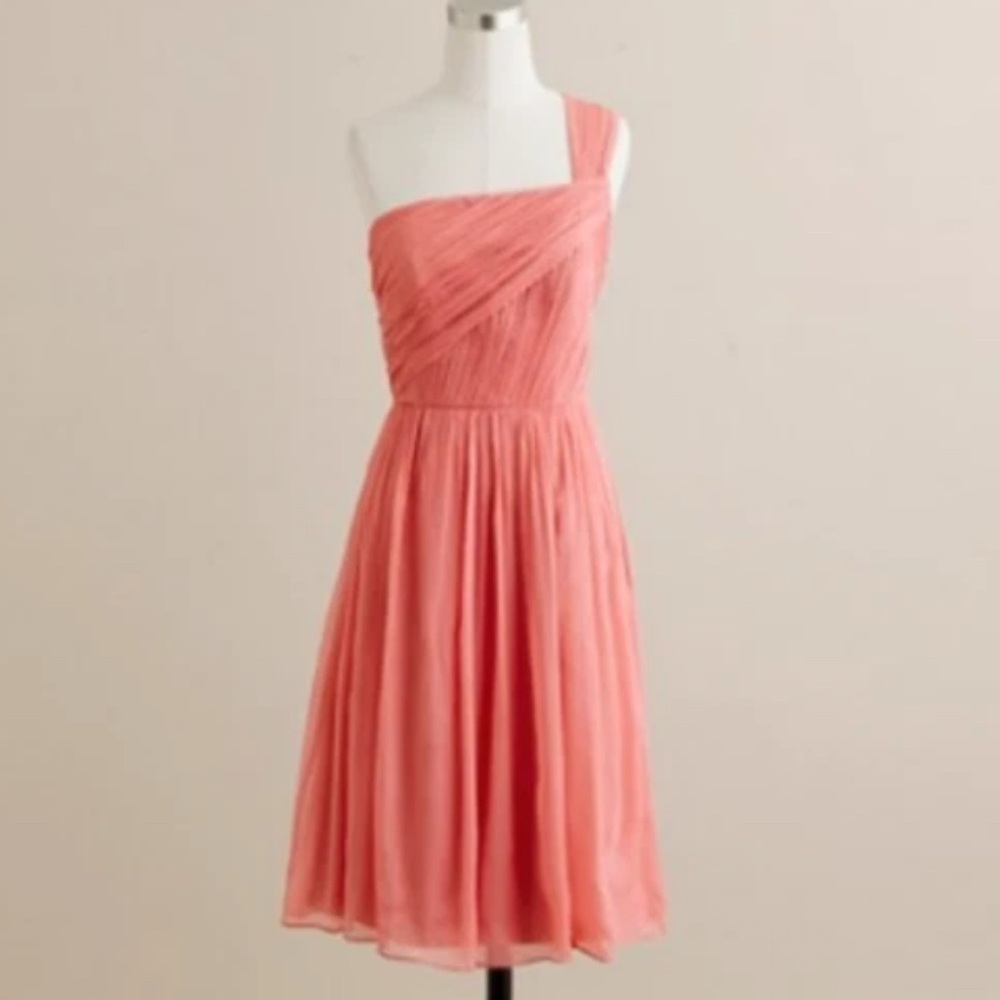 J. Crew Pink One-Shoulder Sundress for Weddings